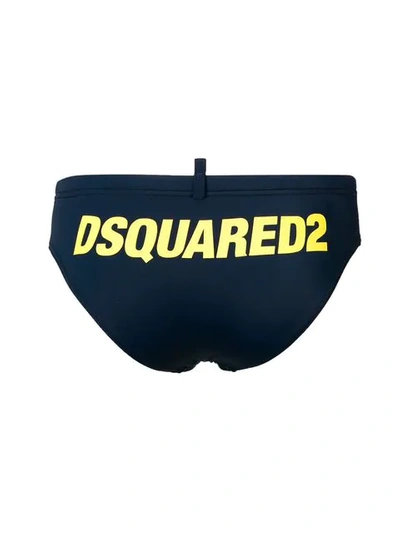 Shop Dsquared2 Logo Swimming Trunks In Blue