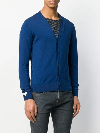 Shop Etro Fitted Cardigan In Blue