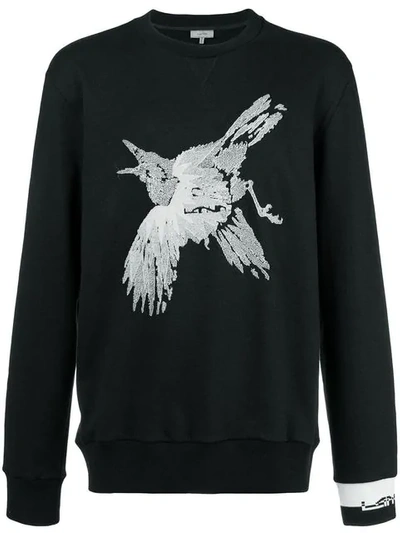 Shop Lanvin Bird Embroidered Sweatshirt In Black