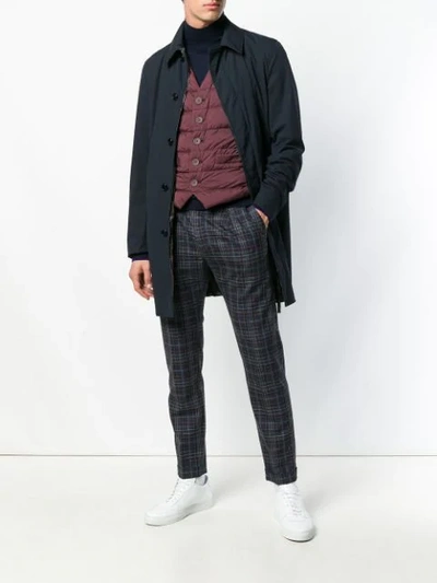 Herno Quilted Waistcoat In Red
