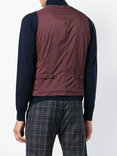 Herno Quilted Waistcoat In Red