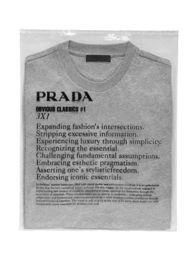 Shop Prada 3-pack Jersey T-shirts In Grey