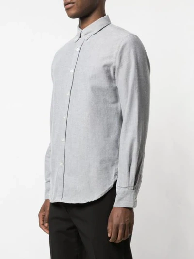 Shop Officine Generale Plain Shirt In Grey