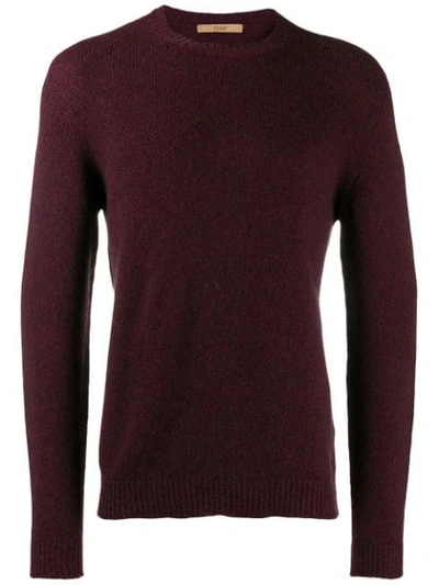 Shop Nuur Fine Knit Sweatshirt In Red
