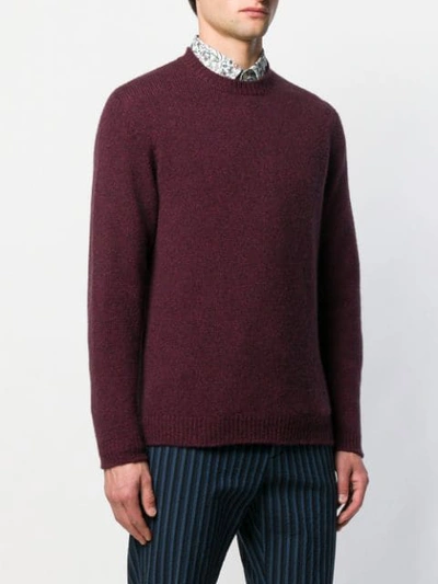 Shop Nuur Fine Knit Sweatshirt In Red