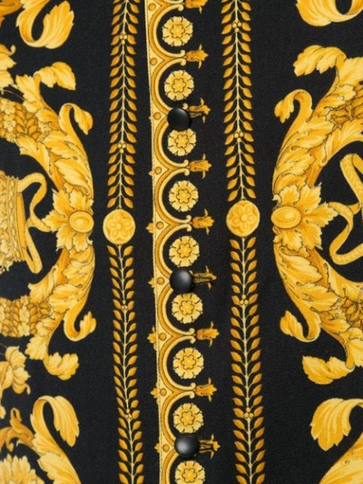 Pre-owned Versace Baroque-print Vest In Black