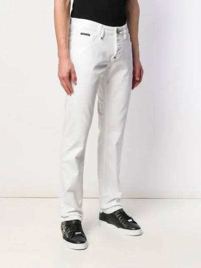 Shop Philipp Plein Supreme Statement Jeans In White