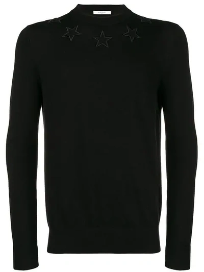 Shop Givenchy Star Applique Sweatshirt In Black