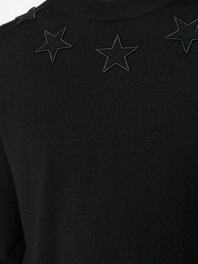 Shop Givenchy Star Applique Sweatshirt In Black