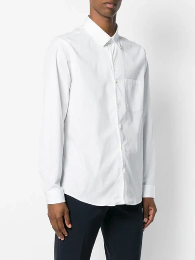 Shop Ferragamo Classic Curved Hem Shirt In White