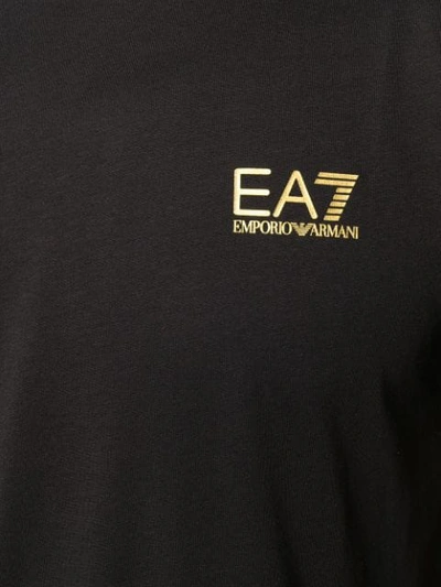 EA7 EMPORIO ARMANI LOGO印花T恤 - 黑色