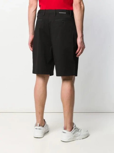 Shop Tommy Hilfiger Tailored Logo Shorts - Black