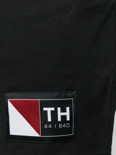 Shop Tommy Hilfiger Tailored Logo Shorts - Black