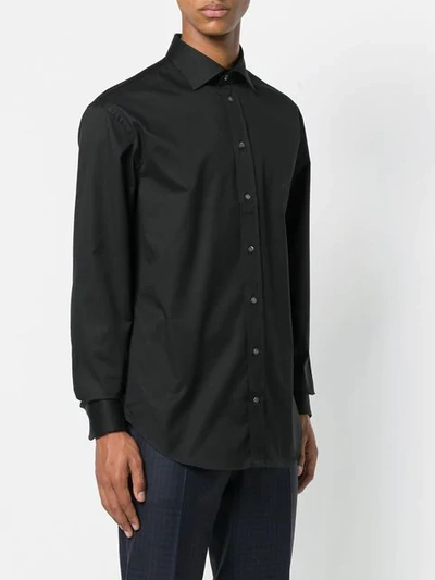 Shop Emporio Armani Slim Fit Shirt In Black