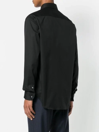 Shop Emporio Armani Slim Fit Shirt In Black