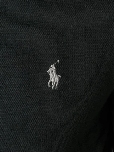 Shop Polo Ralph Lauren Longsleeved Polo Shirt In Black