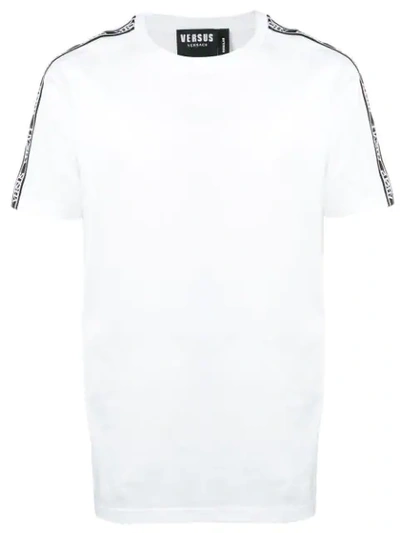 Shop Versus Logo Stripe T-shirt In White