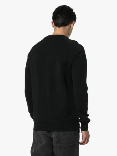 Shop Balmain Logo Sweatshirt - Black
