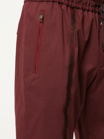Shop Dolce & Gabbana Drawstring Track Trousers In Red