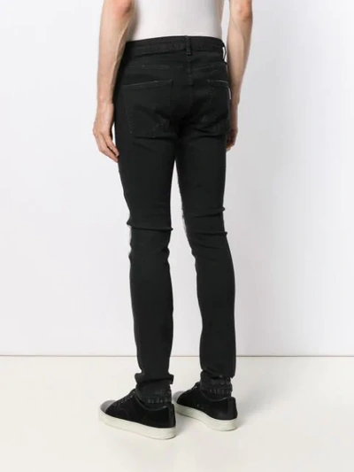 Shop Philipp Plein Skull Print Skinny Jeans In Black