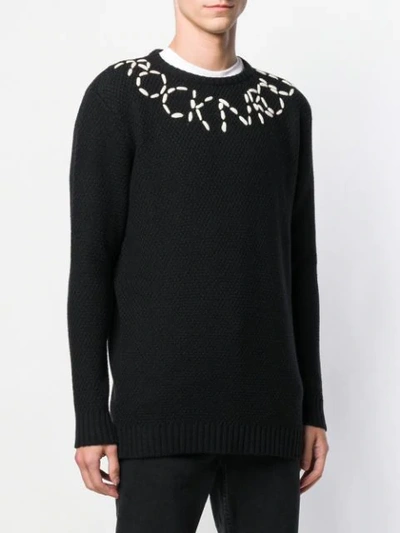 Shop John Richmond Rock N' Roll Sweater - Black