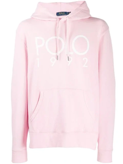 Shop Polo Ralph Lauren Classic Logo Hoodie In Pink