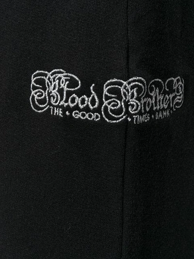 Shop Blood Brother Logo Track Pants In Blk