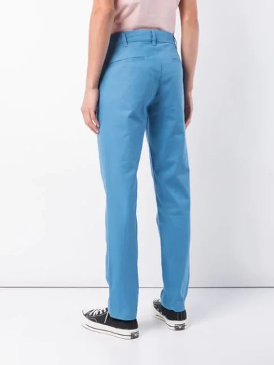Shop Dickies Construct Slim-fit Chino Trousers In Slate Blue