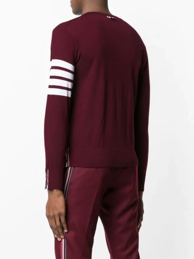 Shop Thom Browne Fine Merino Wool Pullover In Red