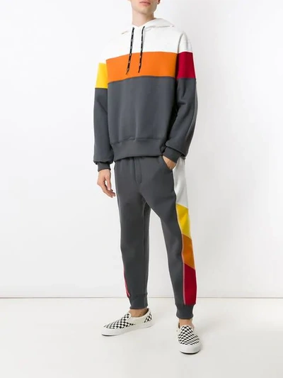 Shop Àlg Colour Block Hoodie In Multicolour