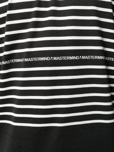Shop Mastermind Japan Mastermind World Striped Skull T-shirt - Black