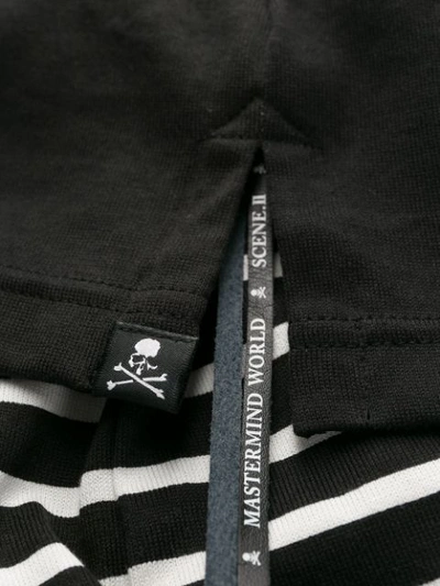 Shop Mastermind Japan Mastermind World Striped Skull T-shirt - Black