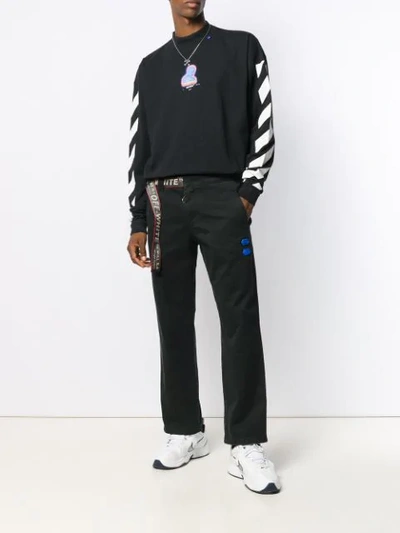 Shop Off-white Industrial Belt Chinos In Black