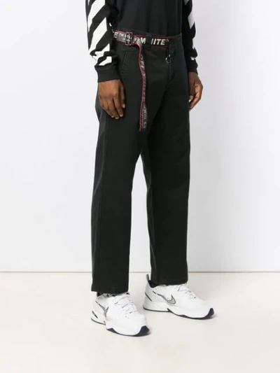 Shop Off-white Industrial Belt Chinos In Black