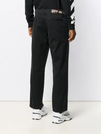 OFF-WHITE INDUSTRIAL BELT CHINO TROUSERS - 黑色