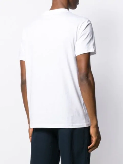 Shop Hugo Boss Logo Print Crew Neck T-shirt In White