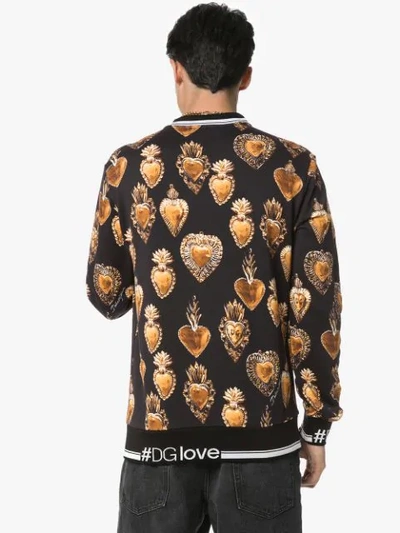 Shop Dolce & Gabbana Sacred Heart Print Sweatshirt In Hngg7 Multicoloured