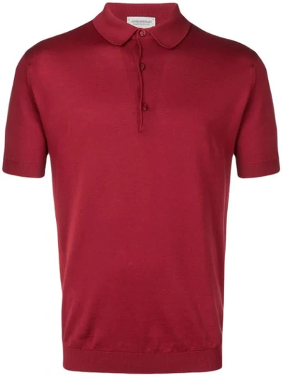 Shop John Smedley Adrian Polo Shirt In Red