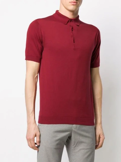Shop John Smedley Adrian Polo Shirt In Red