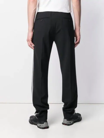 Shop Helmut Lang Side Stripe Track Trousers In Black