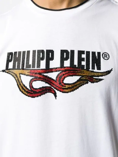 PHILIPP PLEIN TANK TOP FLAME - 白色