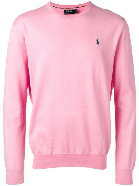 pink polo sweater