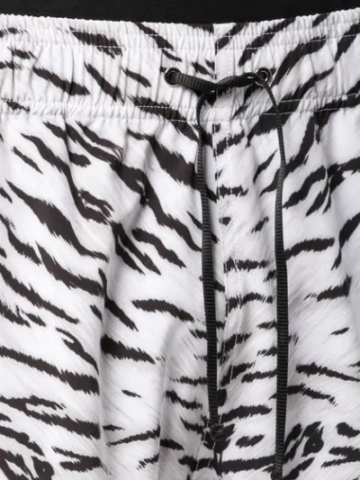 Shop Amiri Tiger Print Shorts In White