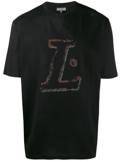 Shop Lanvin Logo Print T-shirt In Black