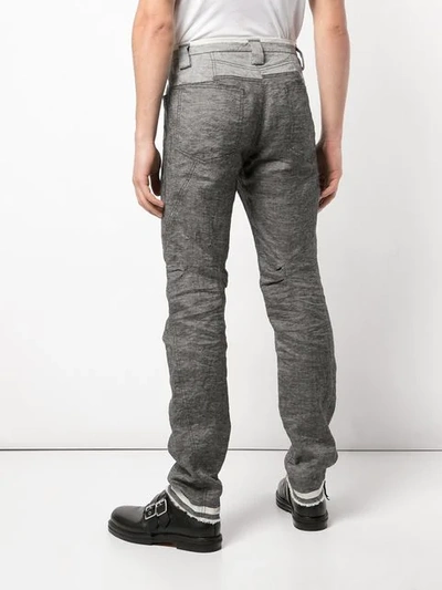 Shop Ziggy Chen Hose Mit Geradem Bein In Grey