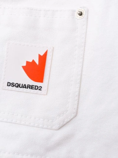 Shop Dsquared2 Over Jean Denim Jacket In White
