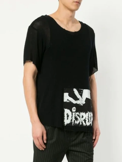 Shop Enfants Riches Deprimes Distrupt Destroyed Knit T-shirt In Black