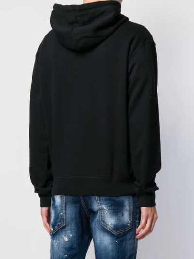 Shop Dsquared2 Flame Logo Hoodie In Black