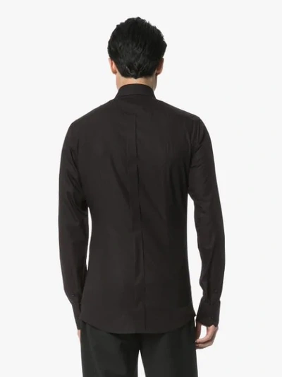 Shop Dolce & Gabbana Logo Placket Trim Shirt In Black