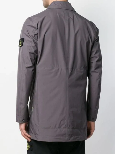 Shop Stone Island Overshirt Panelled Jacket In Grey